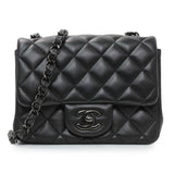 Chanel Black Lambskin Mini Flap Handbags Chanel