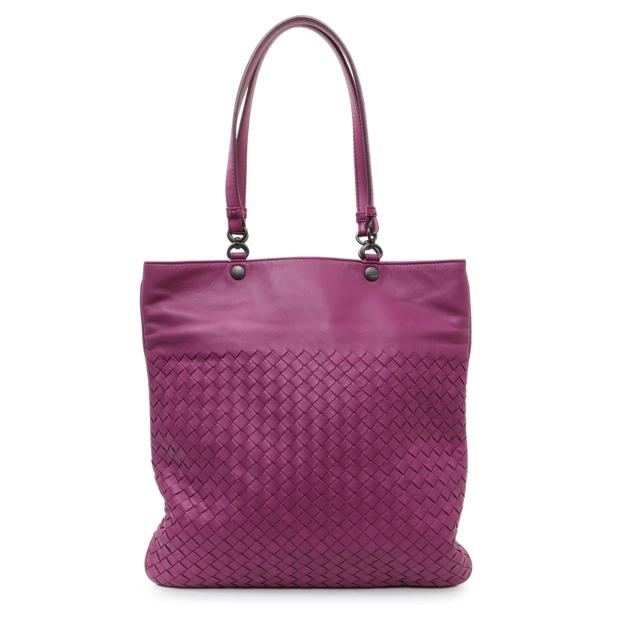 Bottega Veneta Purple Nappa Intrecciato Tote Handbags Bottega Veneta