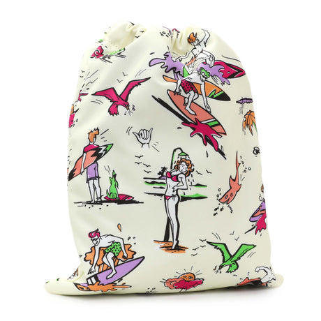 Prada Re Nylon Surf Print Wish Drawstring Pouch