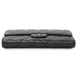 Chanel Lambskin Quilted Large Flap Wallet Black Accessories Chanel