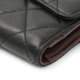 Chanel Lambskin Quilted Large Flap Wallet Black Accessories Chanel