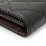 Chanel Lambskin Quilted Large Flap Wallet Black Accessories Chanel