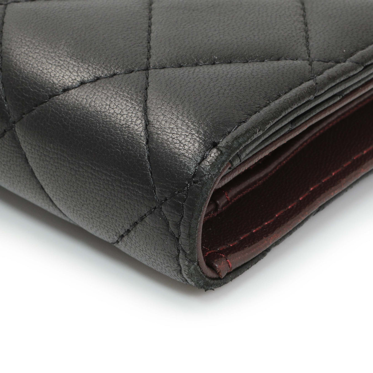 Chanel Lambskin Quilted Large Flap Wallet Black Accessories Chanel