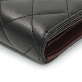 Chanel Lambskin Quilted Large Flap Wallet Black Accessories Chanel