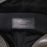Saint Laurent Grey Kaki Calfskin Matelasse Monogram Lou Camera Bag