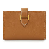 Hermes Gold Epsom Bearn Card Holder Wallet Accessories Hermes