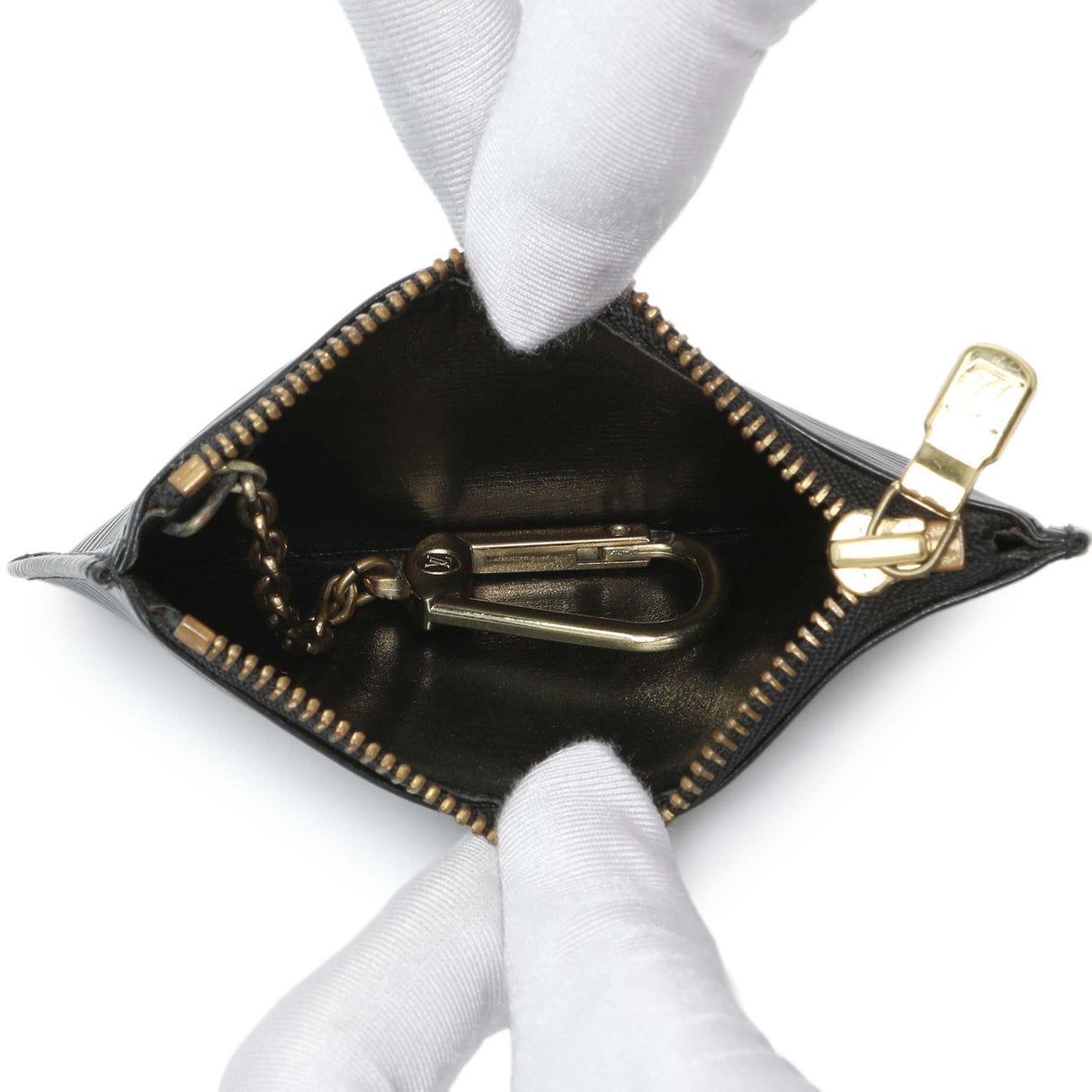 Louis Vuitton Black Epi Key Pouch Accessories Louis Vuitton