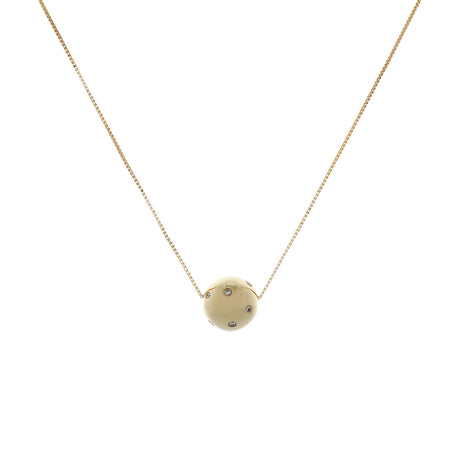 18K Yellow Gold Diamond Slide Sphere Pendant Fine Jewellery Modaselle