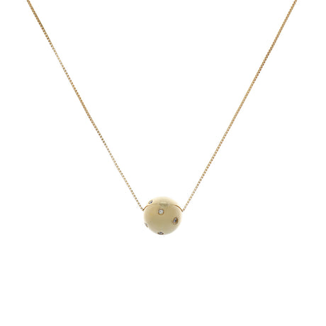 18K Yellow Gold Diamond Slide Sphere Pendant Fine Jewellery Modaselle