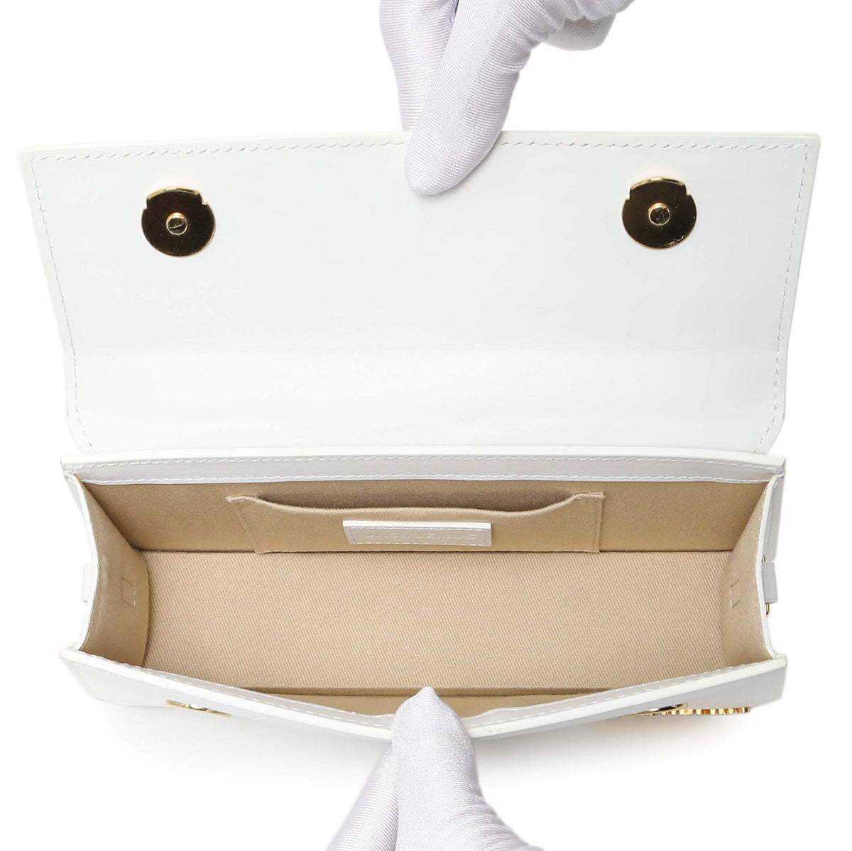 Jacquemus White Smooth Calfskin Le Chiquito Long