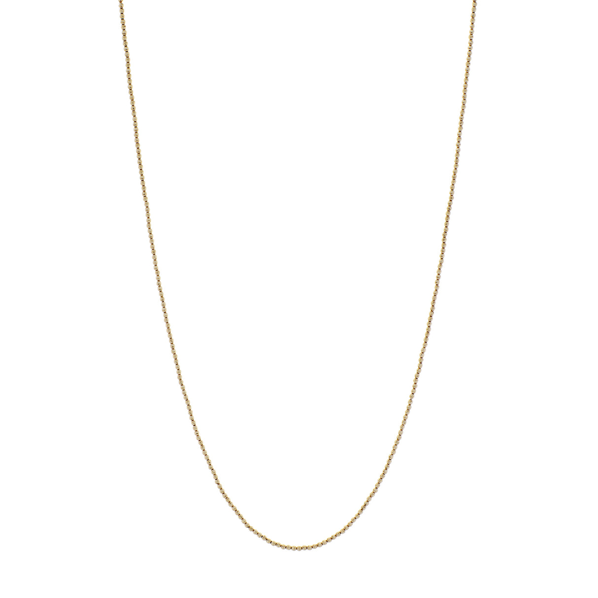 18K Yellow Gold Adjustable Diamond Cut Bead Chain Fine Jewellery Modaselle