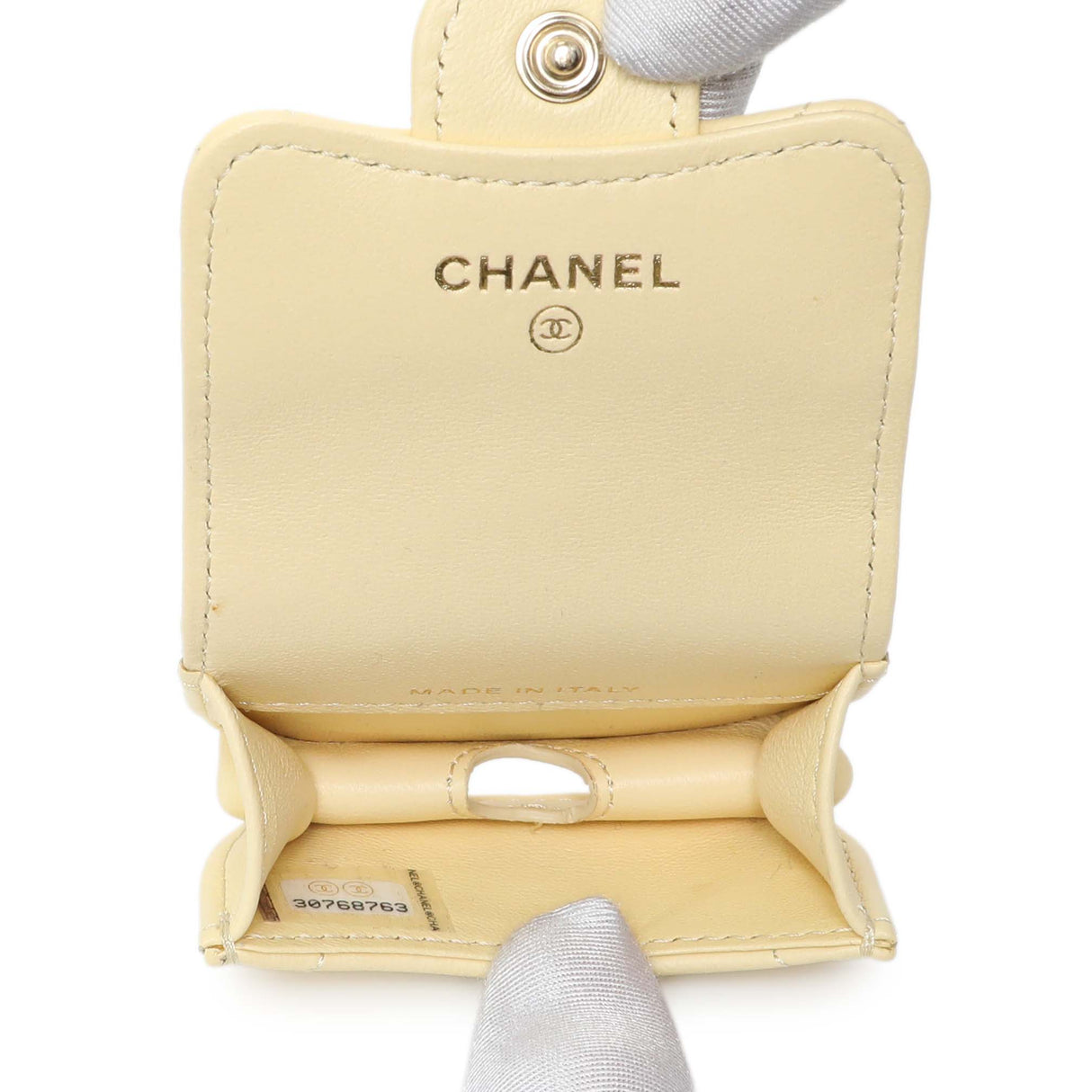 Chanel Yellow Lambskin Airpod Pro Holder Accessories Chanel
