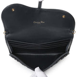 Christian Dior Blue Oblique Jacquard Small Sddle Pouch with Chain