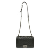 Chanel Black Quilted Lambskin Medium Boy Flap Handbags Chanel