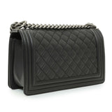 Chanel Black Quilted Lambskin Medium Boy Flap Handbags Chanel