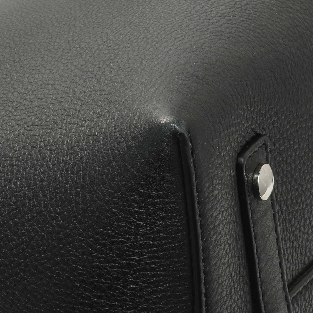 Burberry Black Calfskin Triple Stud Large Belt Tote Handbags Burberry