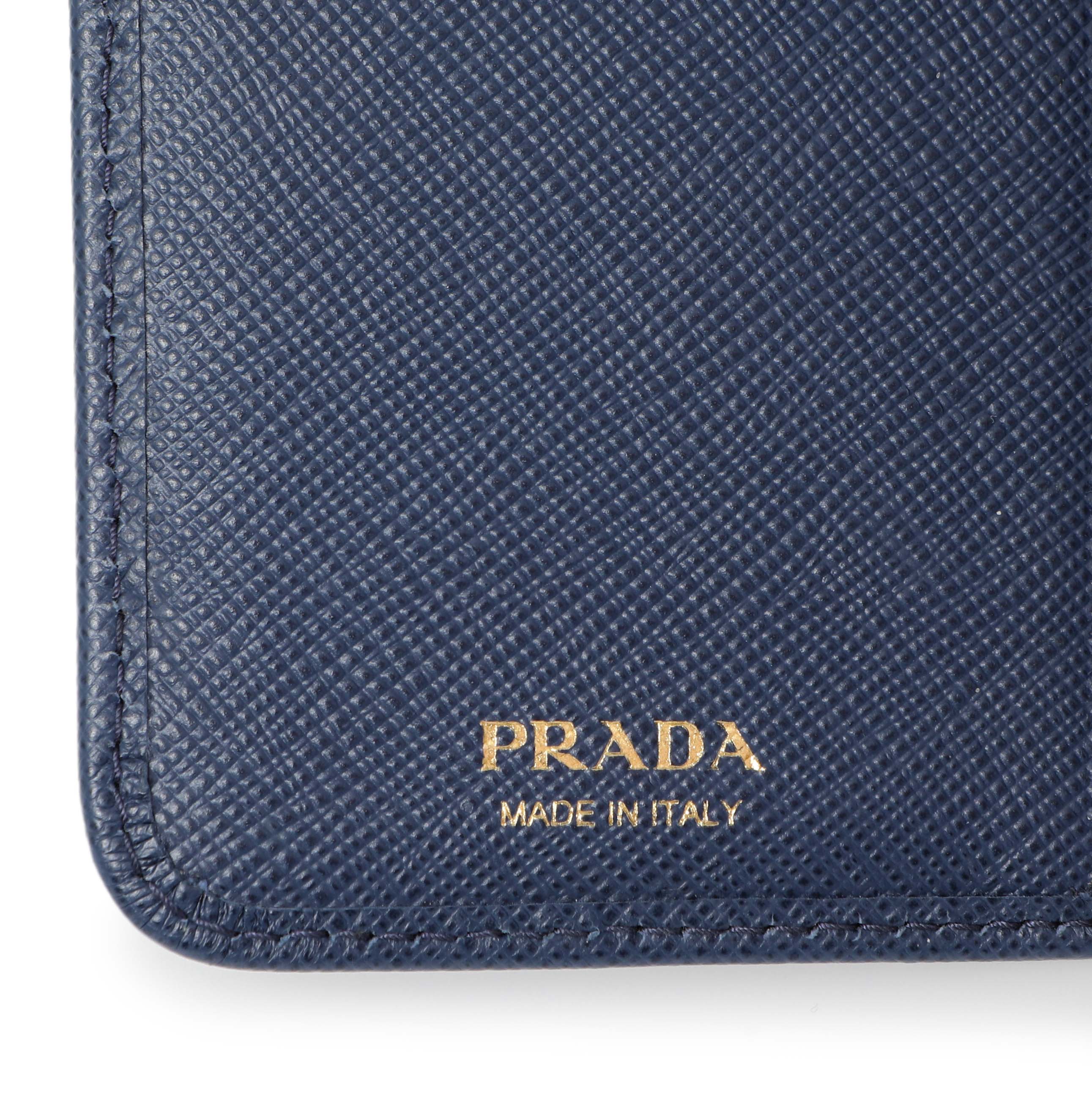 Prada Blue Saffiano Small Wallet – Modaselle