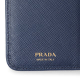 Prada Blue Saffiano Small Wallet