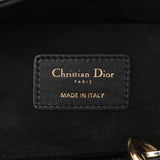 Christian Dior Black Lambskin Cannage Medium Lady D-Joy