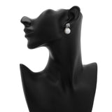 18K White Gold 12.9mm South Sea Pearl Blossom Drop Earrings Fine Jewellery Modaselle