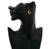 18K Yellow Gold Diamond Cut Bell Hoop Earrings Fine Jewellery Modaselle