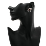 18K White Gold Trefoil Cluster Tahitian Pearl Floral Earrings Fine Jewellery Modaselle