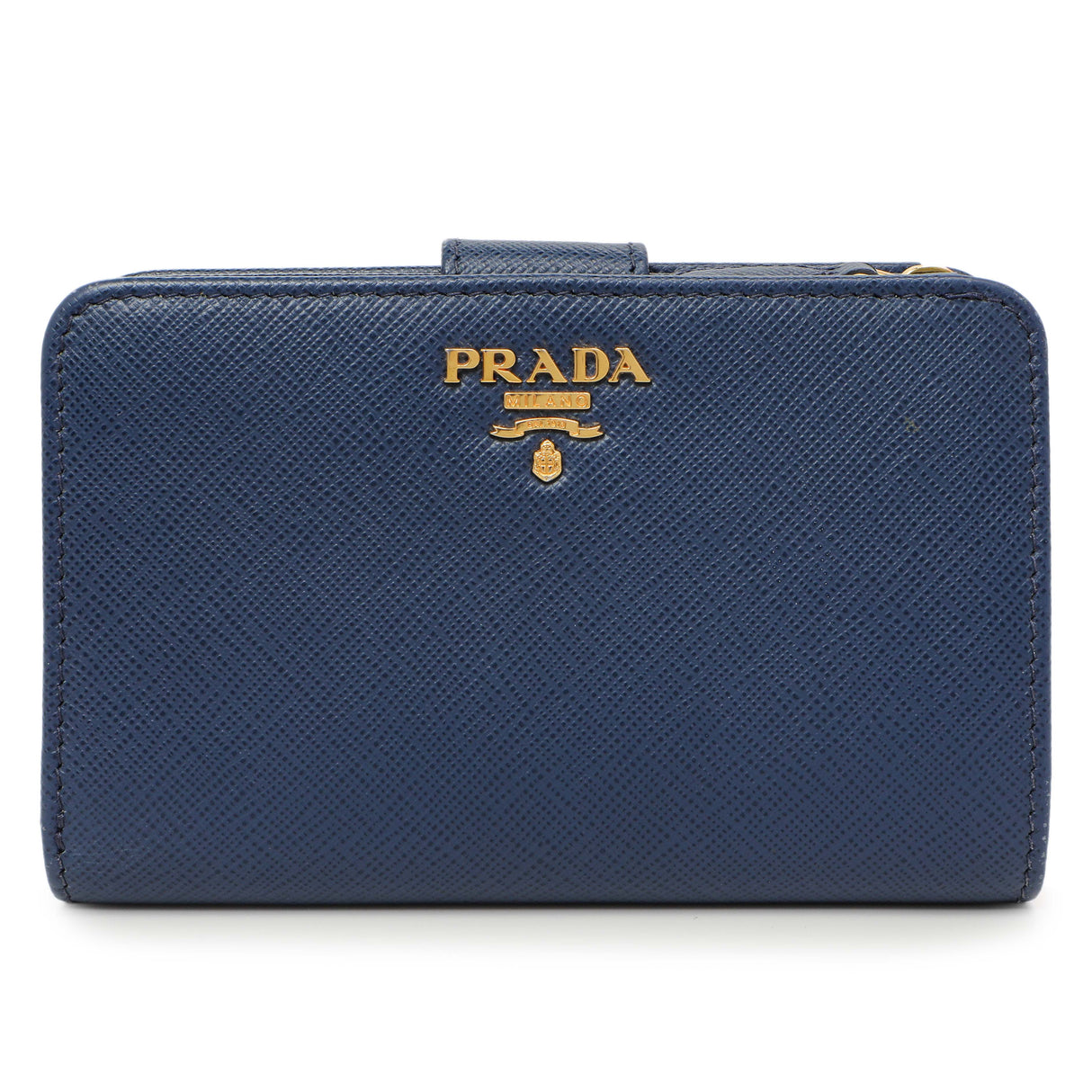 Prada Blue Saffiano Small Wallet