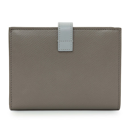 Celine Grey Grained Calfskin Medium Multifunction Strap Wallet