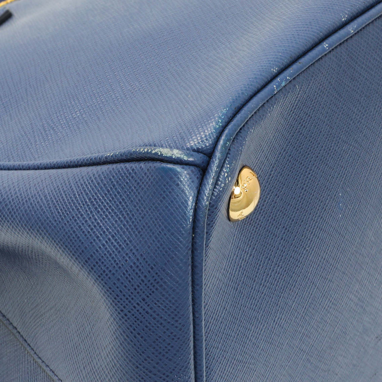 Prada Blue Saffiano Medium Galleria Double Zip Tote Handbags Prada