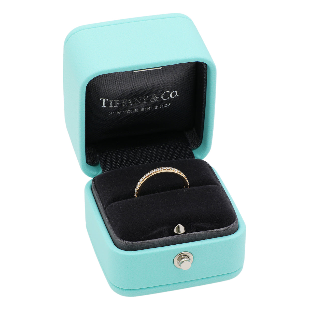 Tiffany 18K Yellow Gold Diamond Soleste Half Eternity Ring Designer Jewellery Modaselle