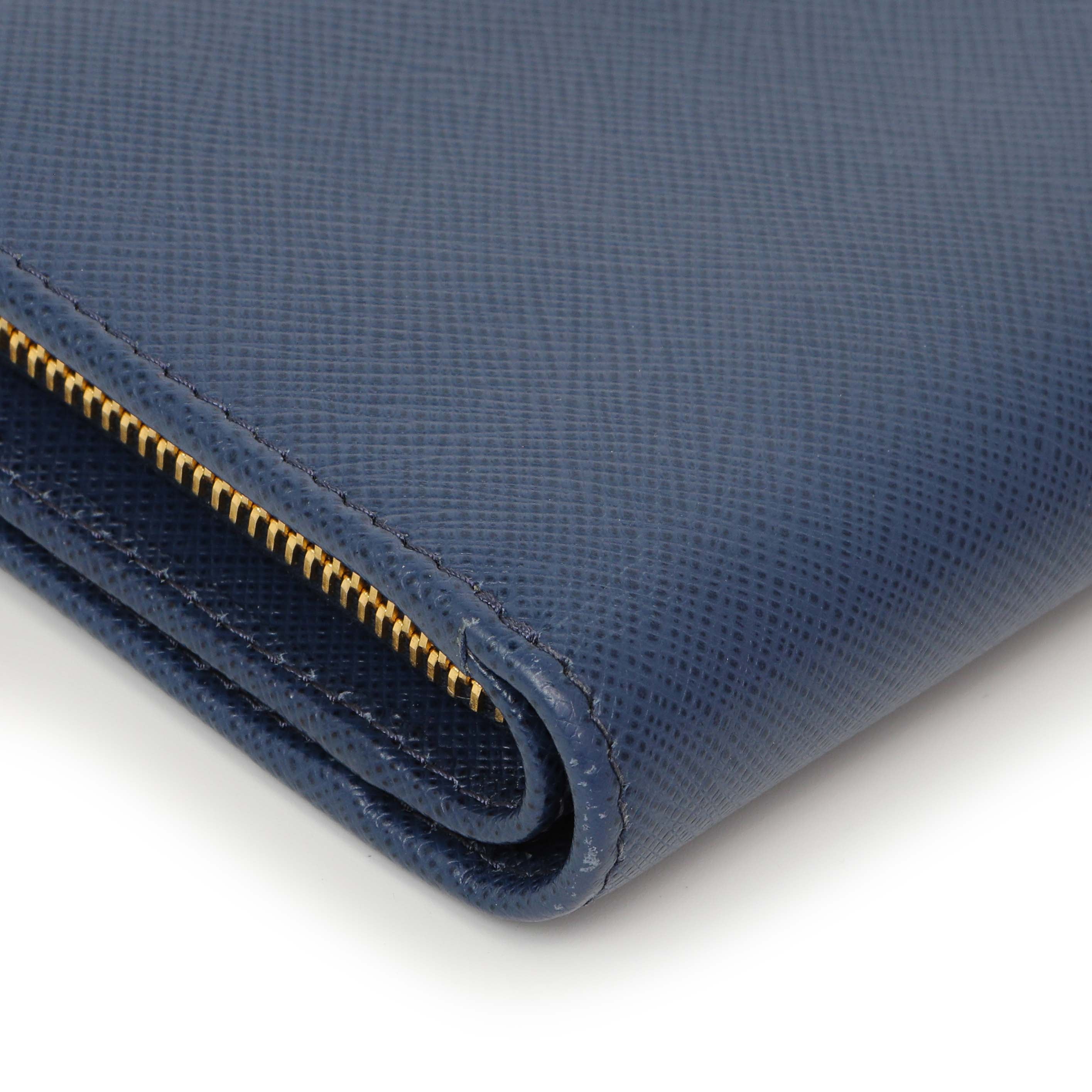 Prada Blue Saffiano Small Wallet – Modaselle