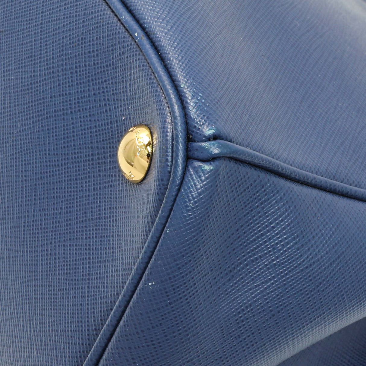 Prada Blue Saffiano Medium Galleria Double Zip Tote Handbags Prada