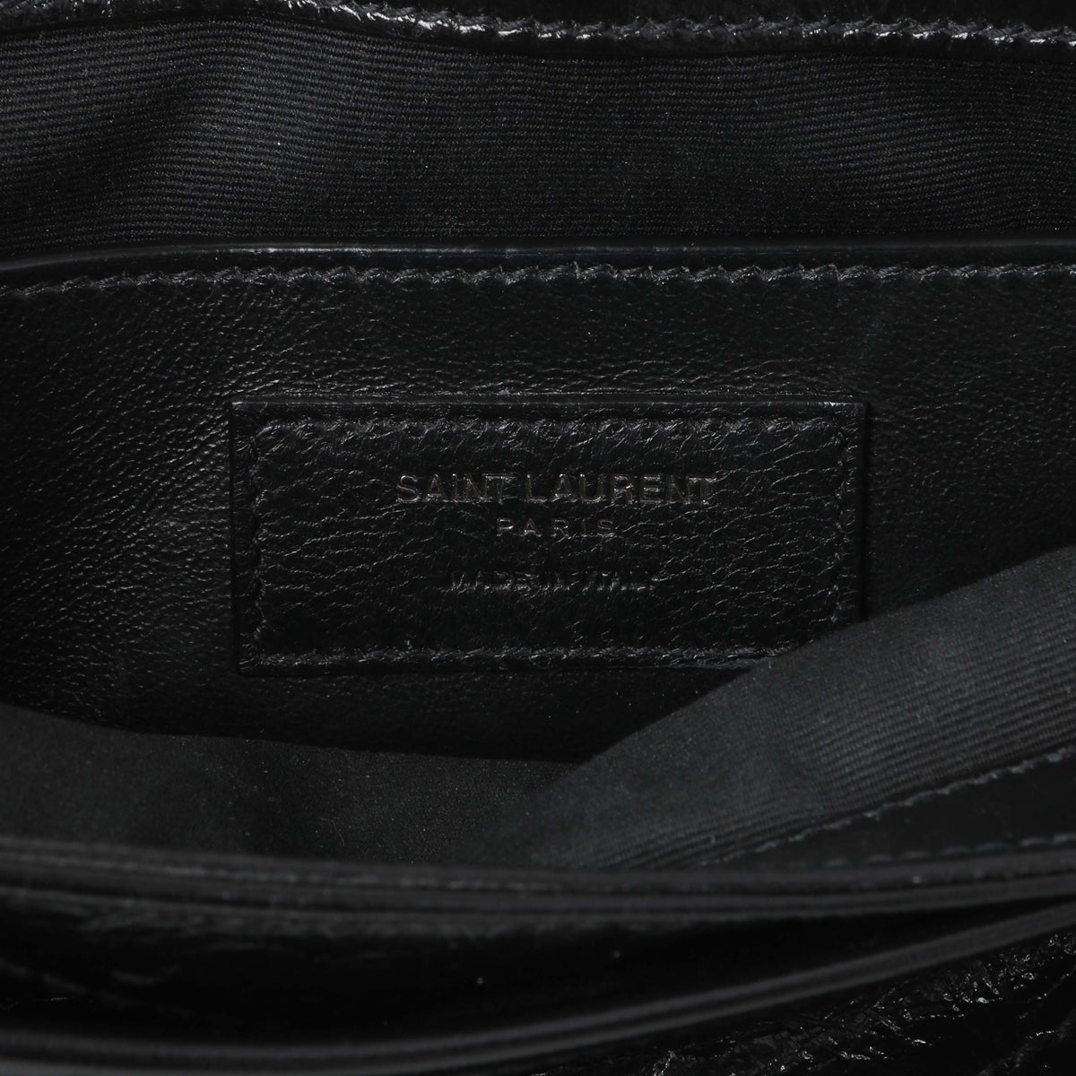 Saint Laurent Crinkled Calfskin Matelasse Monogram Baby Niki Chain Satchel Handbags Saint Laurent