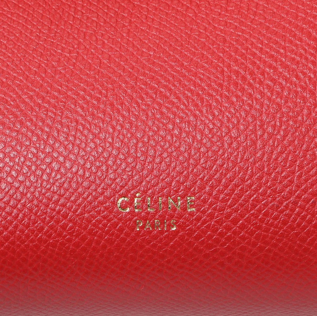 Celine Red Grained Calfskin Micro Belt Bag