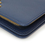 Prada Blue Saffiano Small Wallet