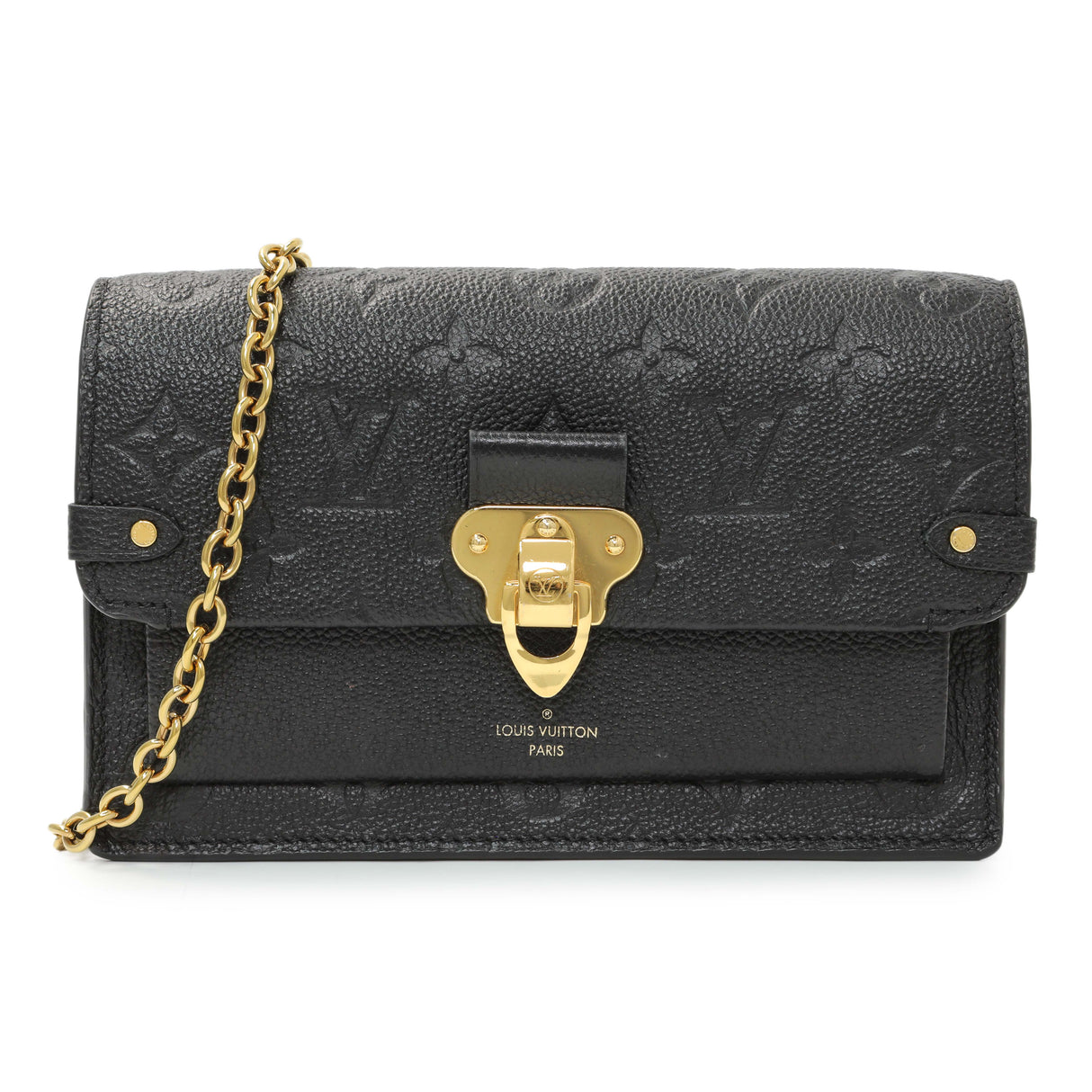 Louis Vuitton Black Empreinte Vavin Chain Wallet