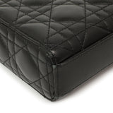 Christian Dior Black Lambskin Cannage Medium Lady D-Joy