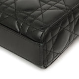 Christian Dior Black Lambskin Cannage Medium Lady D-Joy