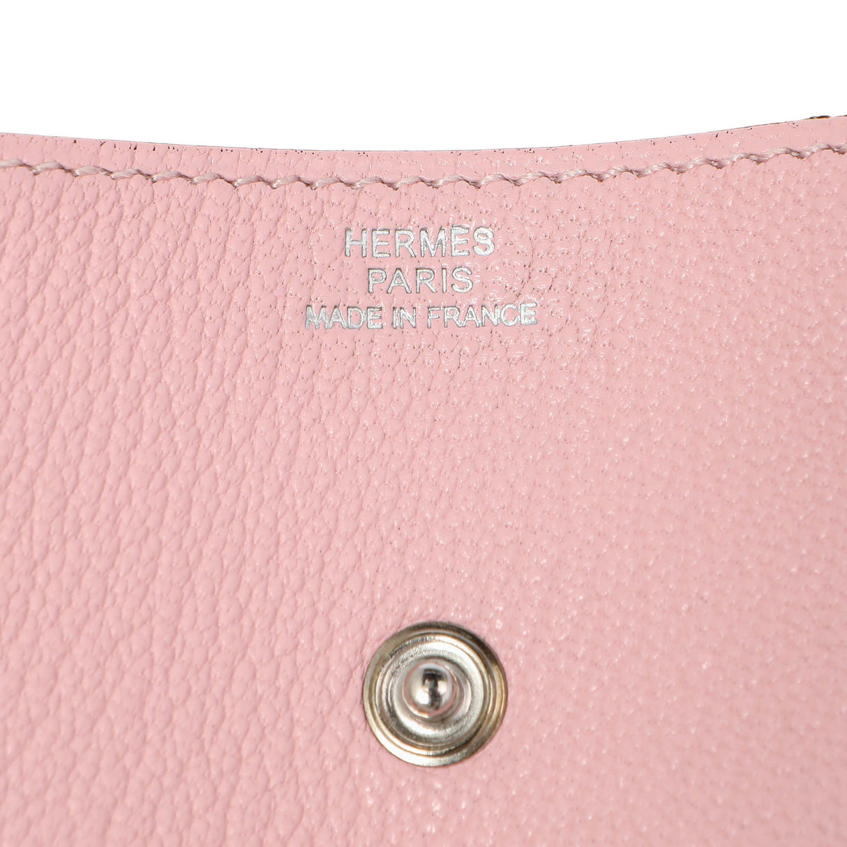 Hermes Rose Sakura Chevre 72 Coin Purse