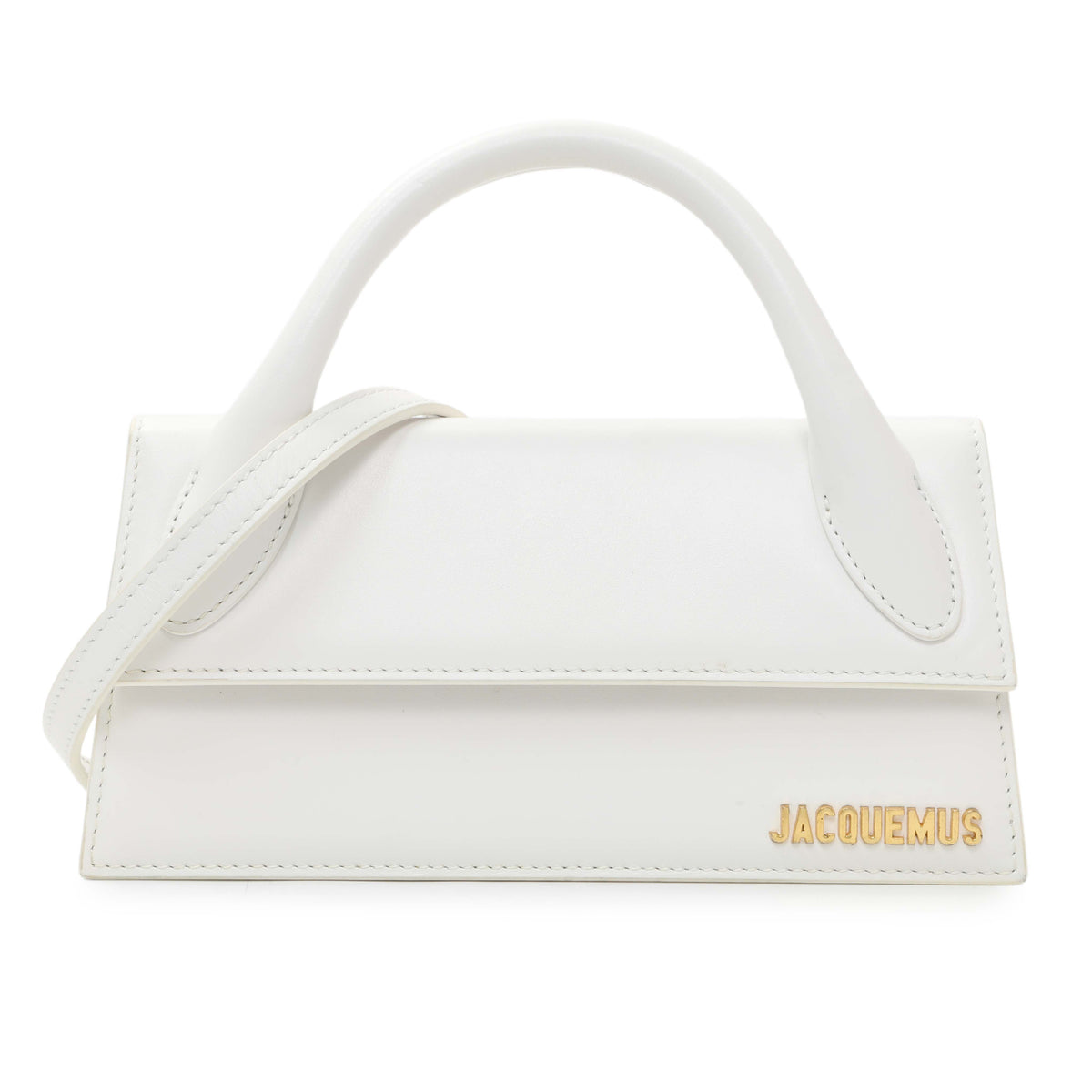 Jacquemus White Smooth Calfskin Le Chiquito Long