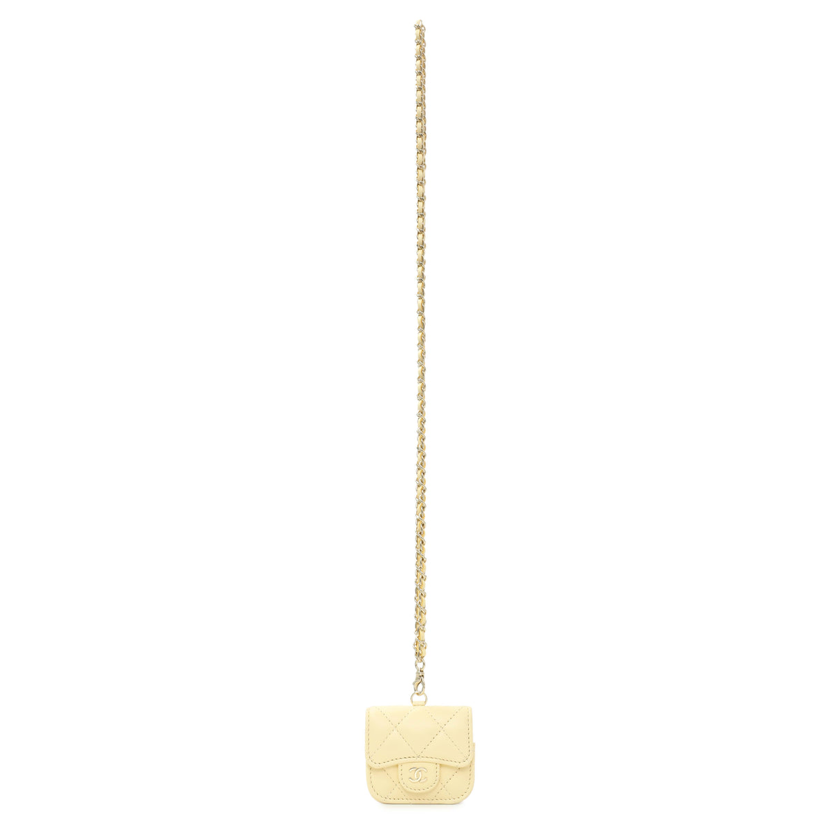 Chanel Yellow Lambskin Airpod Pro Holder Accessories Chanel
