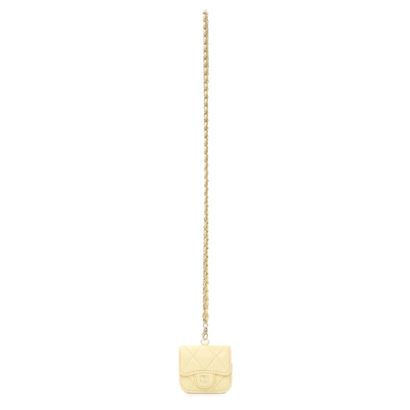 Chanel Yellow Lambskin Airpod Pro Holder Accessories Chanel