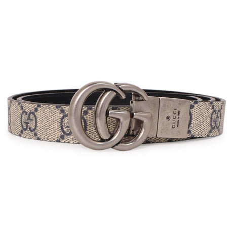 Gucci GG Supreme Monogram Double G Reversible 20mm Belt Gucci