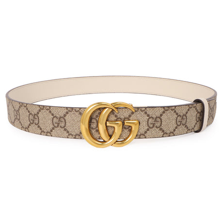 Gucci GG Supreme Monogram Double G Reversible 30mm Belt Gucci