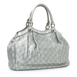 Gucci Silver Guccissima Sukey Tote Handbags Gucci