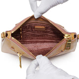 Prada Caramel Saffiano Vernice Zip Pouch