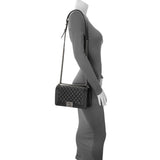 Chanel Black Quilted Lambskin Medium Boy Flap Handbags Chanel