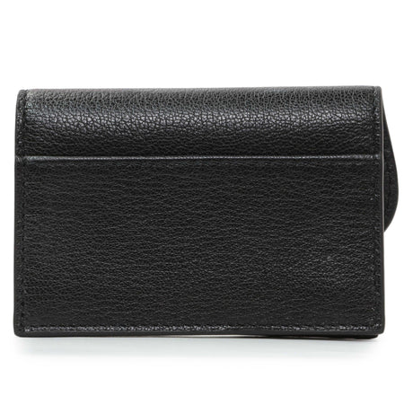 Christian Dior Black Grained Calfskin Saddle Card Holder Accessories Christian Dior