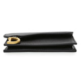 Christian Dior Black Grained Calfskin Saddle Card Holder Accessories Christian Dior