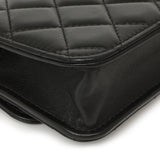 Chanel Black Quilted Lambskin Pearl Crush Clutch with Chain